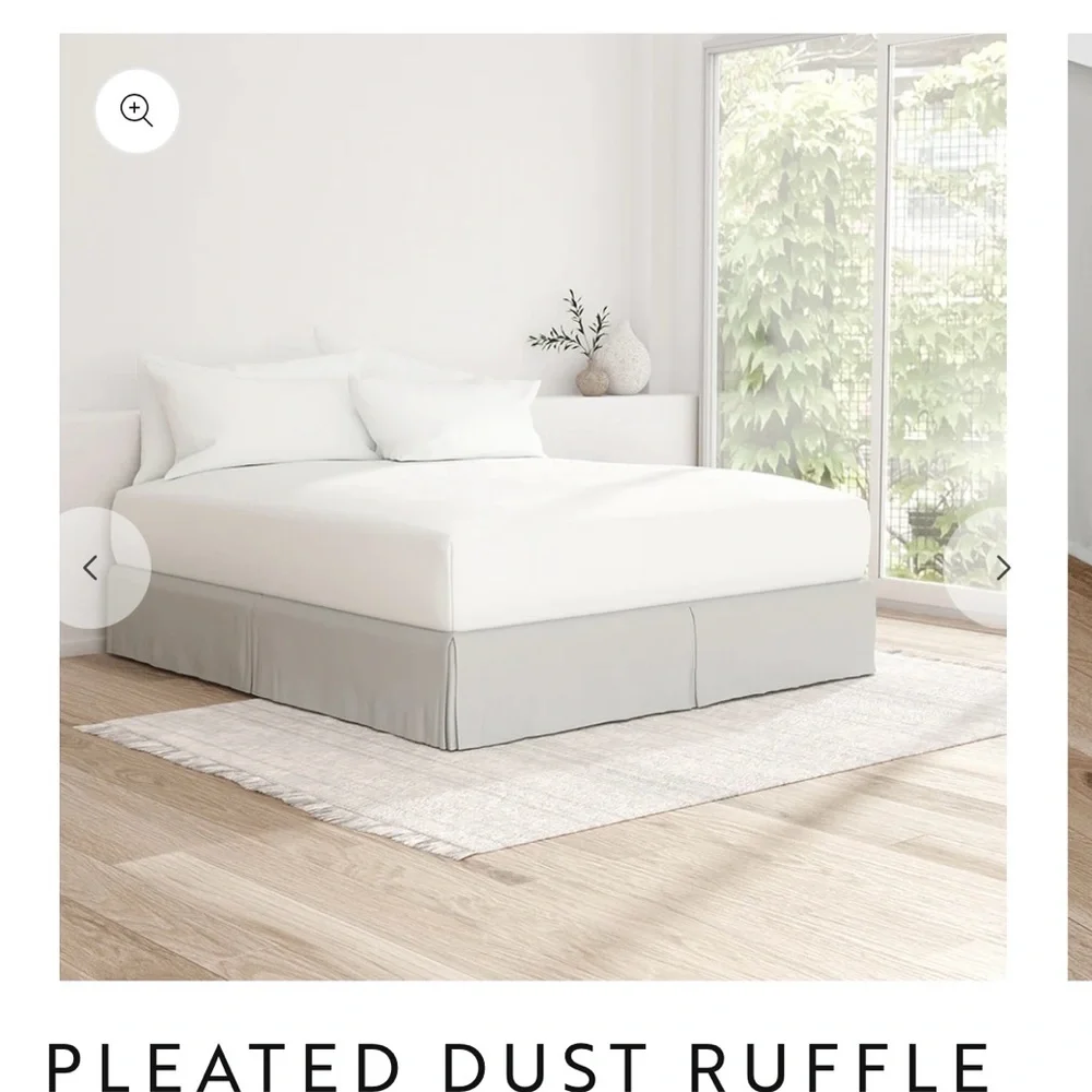 Pleated Dust Ruffle in Gray
